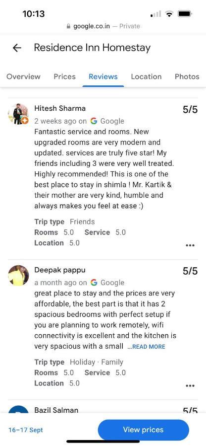 Residence Inn Homestay Simlá Kültér fotó