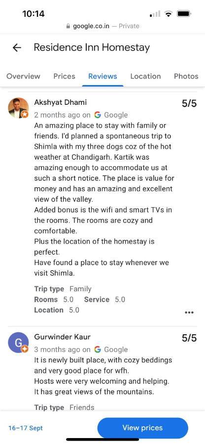 Residence Inn Homestay Simlá Kültér fotó